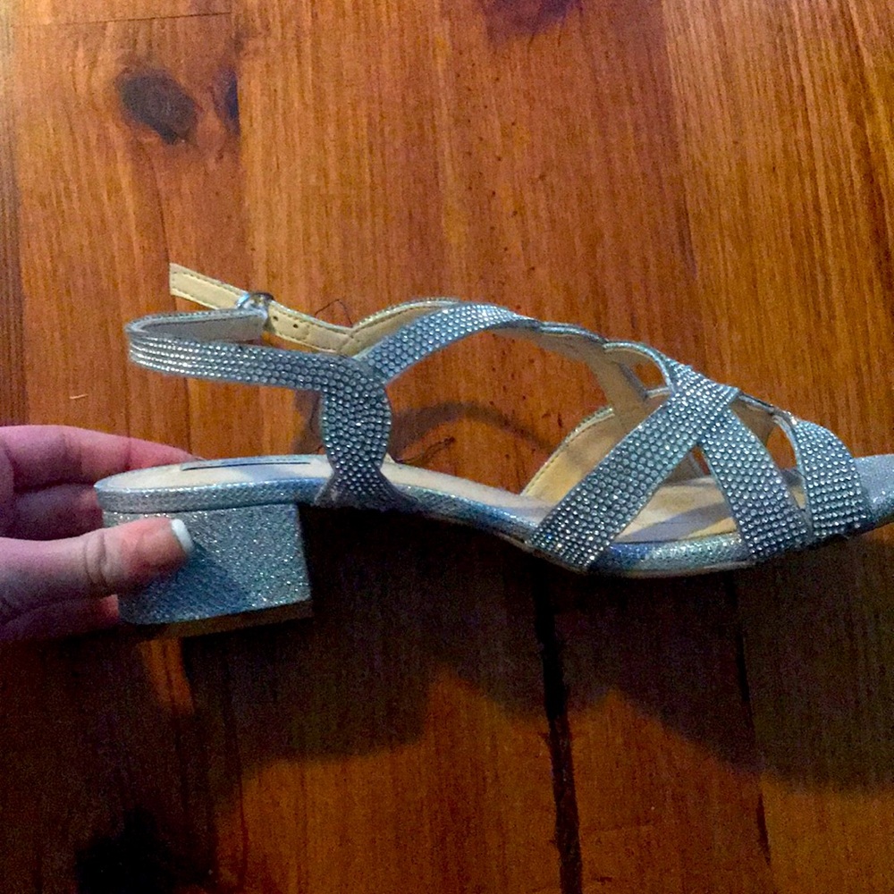 Alex Marie silver low heel sandal